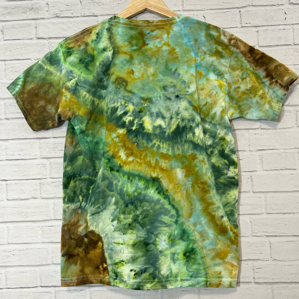 OOAK Handmade Geode Ice Dye Tie Dye T-shirt Youth Large
